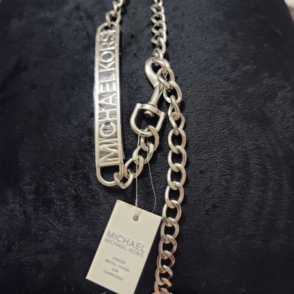 NEW MICHAEL Michael Kors Silver Chain Belt main image 4